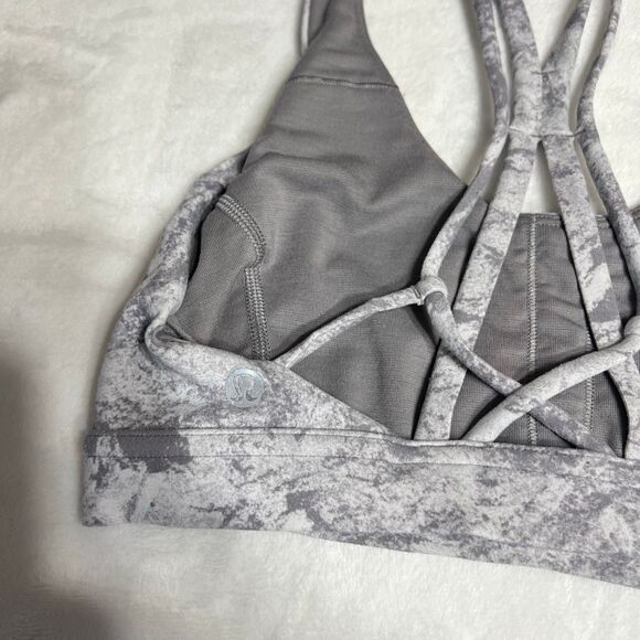 Lululemon Flow Freely Sports Bra Washed Marble 4 Women - Picture 3 of 5